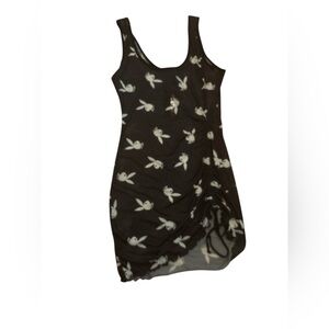 Playboy Black and White  logo Mesh cover-up